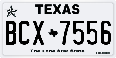 TX license plate BCX7556