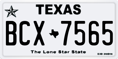 TX license plate BCX7565
