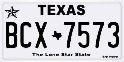 TX license plate BCX7573