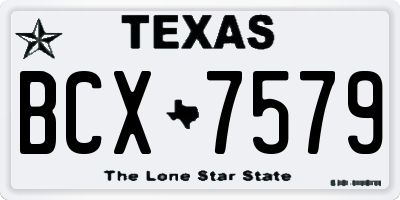 TX license plate BCX7579