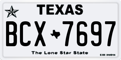 TX license plate BCX7697