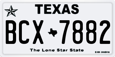 TX license plate BCX7882