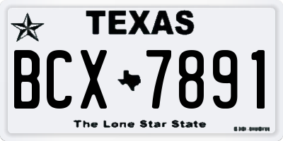 TX license plate BCX7891