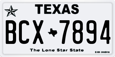 TX license plate BCX7894