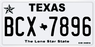 TX license plate BCX7896