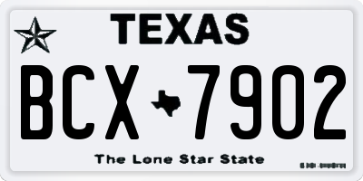TX license plate BCX7902
