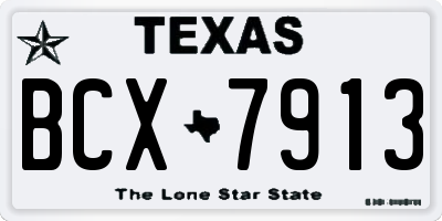 TX license plate BCX7913