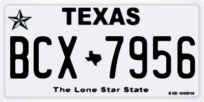 TX license plate BCX7956