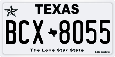 TX license plate BCX8055