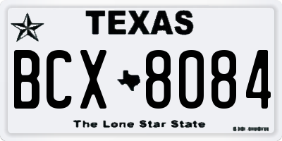TX license plate BCX8084