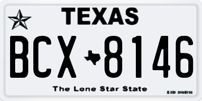 TX license plate BCX8146