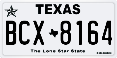 TX license plate BCX8164