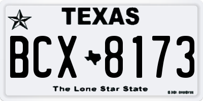 TX license plate BCX8173