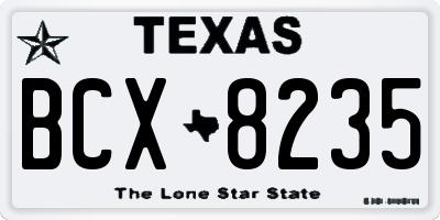 TX license plate BCX8235