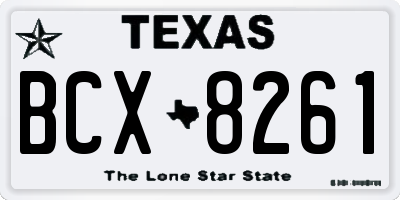TX license plate BCX8261