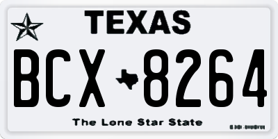 TX license plate BCX8264