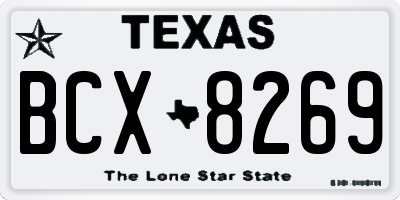 TX license plate BCX8269