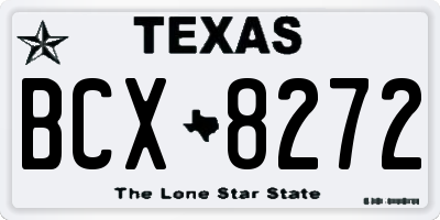 TX license plate BCX8272