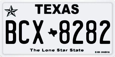 TX license plate BCX8282