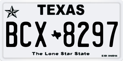 TX license plate BCX8297
