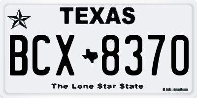 TX license plate BCX8370