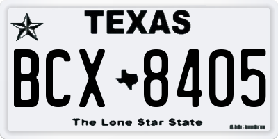 TX license plate BCX8405