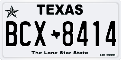 TX license plate BCX8414