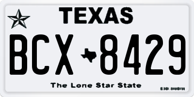 TX license plate BCX8429
