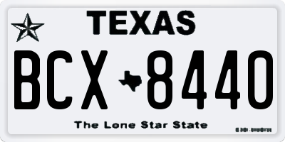 TX license plate BCX8440