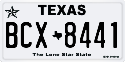 TX license plate BCX8441