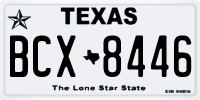 TX license plate BCX8446