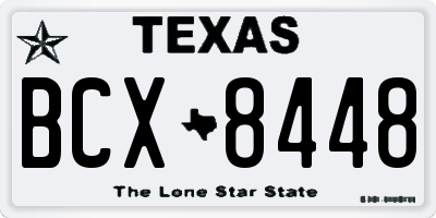 TX license plate BCX8448