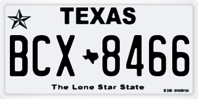 TX license plate BCX8466