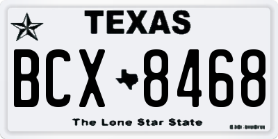 TX license plate BCX8468