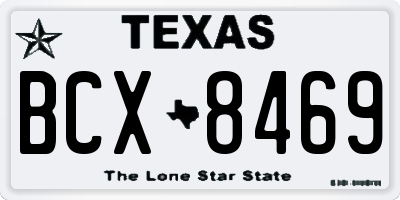 TX license plate BCX8469
