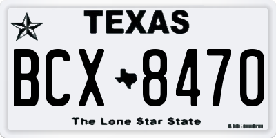 TX license plate BCX8470