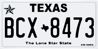TX license plate BCX8473