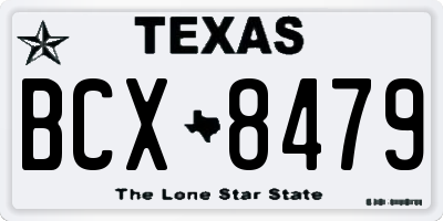 TX license plate BCX8479