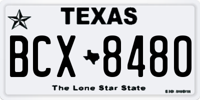 TX license plate BCX8480