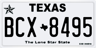 TX license plate BCX8495