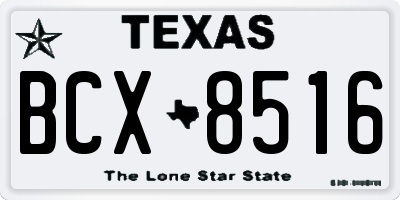 TX license plate BCX8516