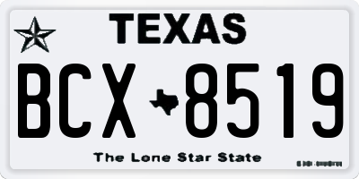 TX license plate BCX8519