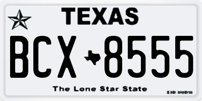 TX license plate BCX8555