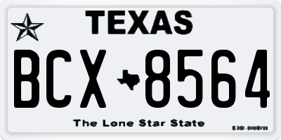 TX license plate BCX8564