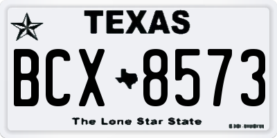 TX license plate BCX8573