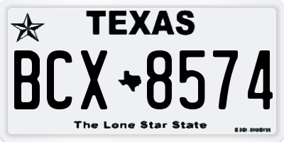 TX license plate BCX8574