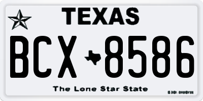 TX license plate BCX8586