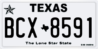 TX license plate BCX8591