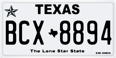 TX license plate BCX8894