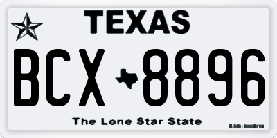 TX license plate BCX8896